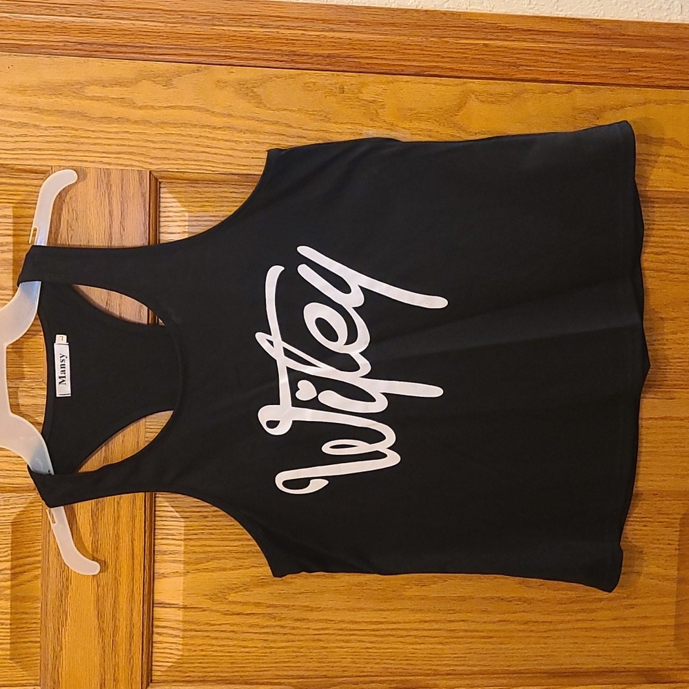 "Wifey" black racerback tank